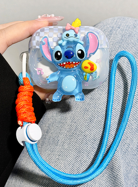 适用airpods4保护壳airpodspro3保护套pro2苹果蓝牙耳机套盒透明aipods史迪仔airpod四代ipod软壳pro3二三代4