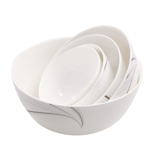 一品唐 家用饭碗骨瓷碗汤碗陶瓷米饭碗吃面碗欧式菜碗大容量餐碗