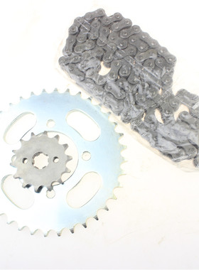 适用豪嚼 HJ110-2A/2C/2D 大阳 DY100弯梁摩托车套链/链条牙盘