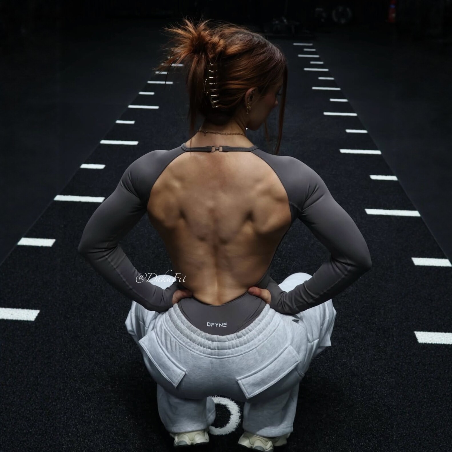 DakaFit 新款Dfyne锦纶高弹运动弹力透气健身瑜伽连体衣健身服