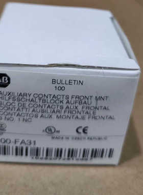 100-FA31，AB罗克韦尔接触器辅助开关触点，议价
