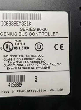 GE GENIUS BUS总线模块ic693bem331，功议价