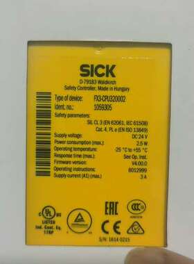 SICK安全继电器  FX3-CPU320002号105议价