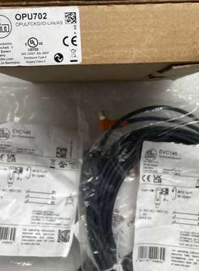 (议价)易福门槽型光电传感器，OPU702，配套电缆EVC146