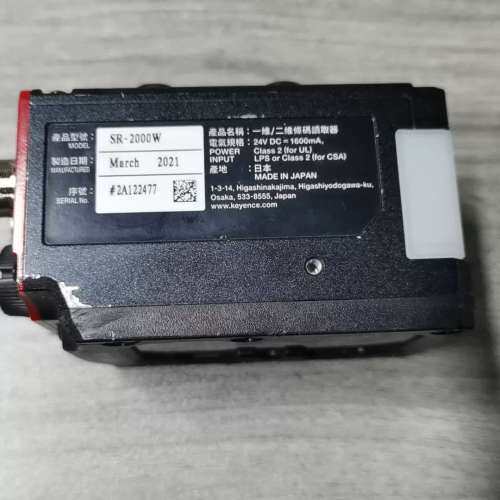 (议价)基恩士SR-2000W扫码器，2021年3月产，