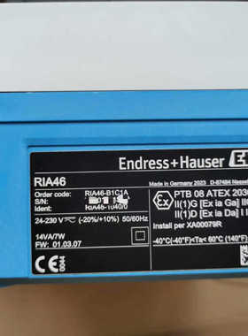 E+H过程测控仪 RIA46-B1C1A+A1(RIA46-议价