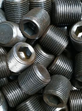 细牙机米螺丝/内六角平端紧定GB77顶丝无头/堵头m14 m16 m20 m24