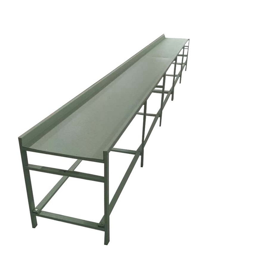 u型流水槽服装制衣纺织厂车间铁木板平面平板节拍履带式u型流水线