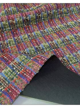 民族风彩色格子粗花呢小香风