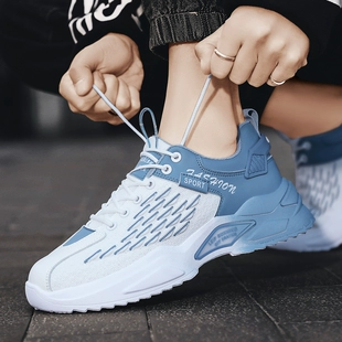 男春季 网面老爹潮鞋 运动鞋 2023新款 休闲百搭厚底青少年跑步春秋款