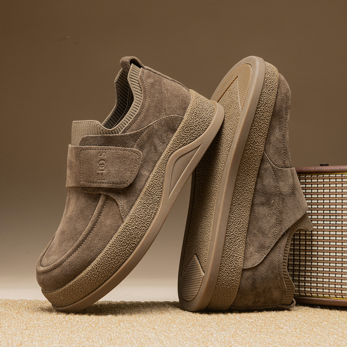 勃肯男鞋冬季翻毛皮休闲皮鞋软底开车上班工作魔术贴乐福豆豆鞋,流行男鞋,单鞋,淘宝优惠券,粉丝福利购,淘宝优惠卷