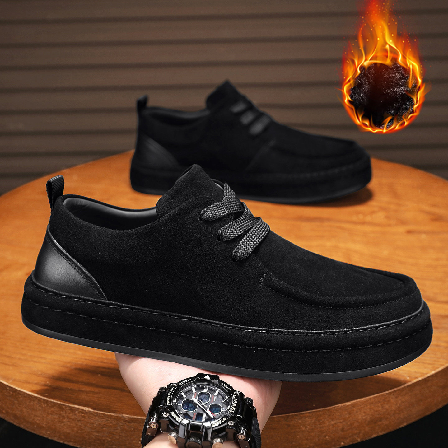 棉鞋男冬季翻毛皮鞋加绒加厚袋鼠鞋防滑保暖中老年老北京爸爸棉鞋,流行男鞋,棉鞋,淘宝优惠券,粉丝福利购,淘宝优惠卷