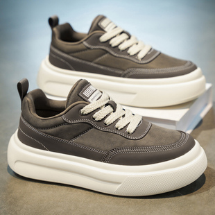 青少年百搭潮鞋 男鞋 潮牌高级感运动休闲复古厚底板鞋 新款 2026春季