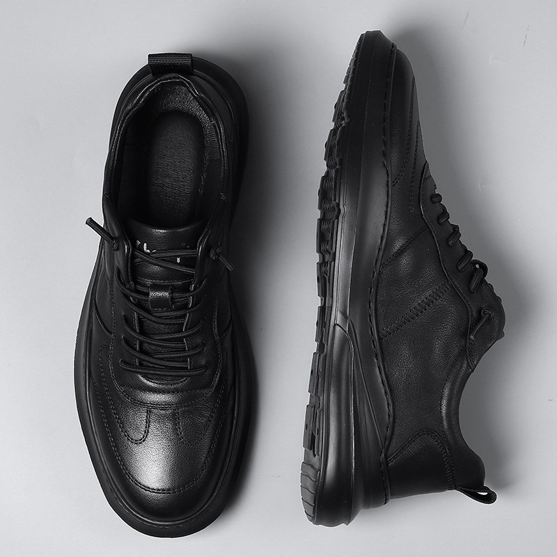 男鞋2026新款春季工作休闲皮鞋厚底百搭防滑防水户外登山运动潮鞋,流行男鞋,时尚休闲鞋,淘宝优惠券,粉丝福利购,淘宝优惠卷