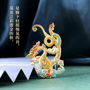 唐朝鎏金铁芯铜龙冰箱贴金属装饰文创礼品陕西历史博物馆旅游礼品