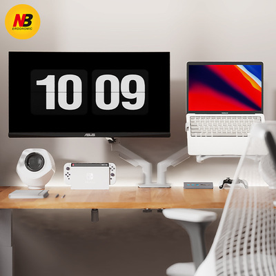 NB 双屏显示器笔记本组合二合一支架外接 电脑支架托架机械臂 桌
