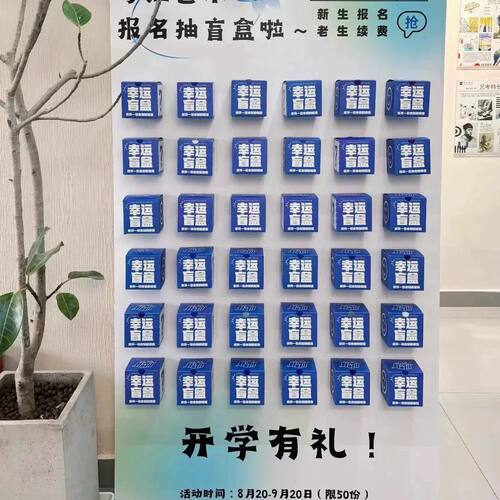开学仪式感盲盒抽奖KT板背景墙