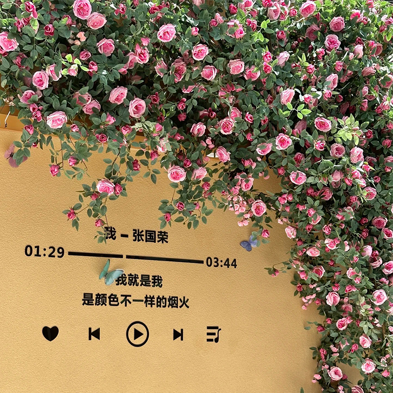 情人节玫瑰花藤条空调水管道