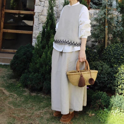 新夏季14支双层亚麻雨露麻衬衫