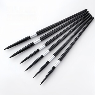 黑天鹅水彩笔套装美术绘画松鼠软毛尖头圆头勾线笔绘画数字油画笔