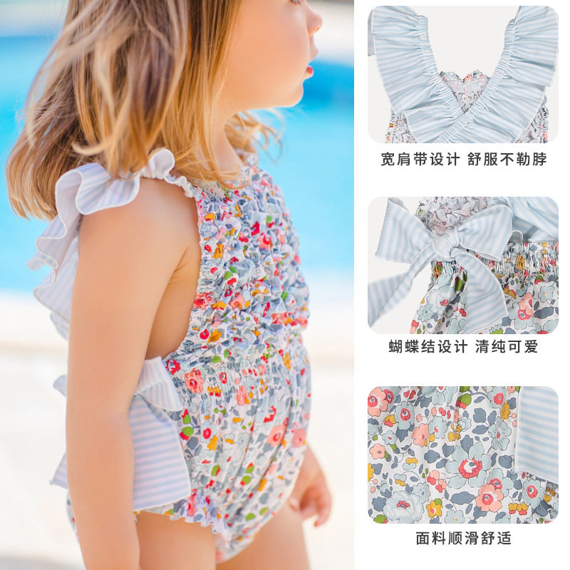 KS同款泳衣北欧丹麦连体泳装法式