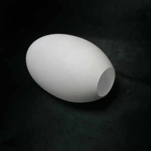 单口蛋形鸟巢灯灯罩奶白磨砂玻璃灯罩吊灯吸顶灯弹簧卡式灯罩配件