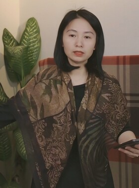 200支云雾纱纯山羊绒手绘春夏防晒空调房方巾三角披肩