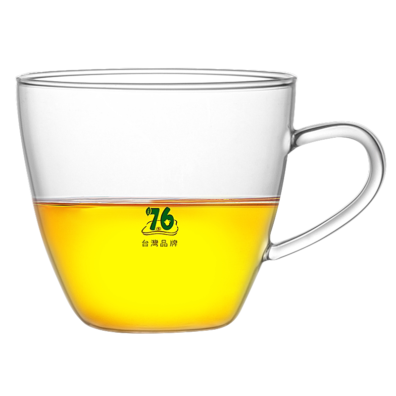 台湾76茶杯玻璃小杯耐热玻璃大茶杯带把防烫小品杯功夫茶具品茗杯