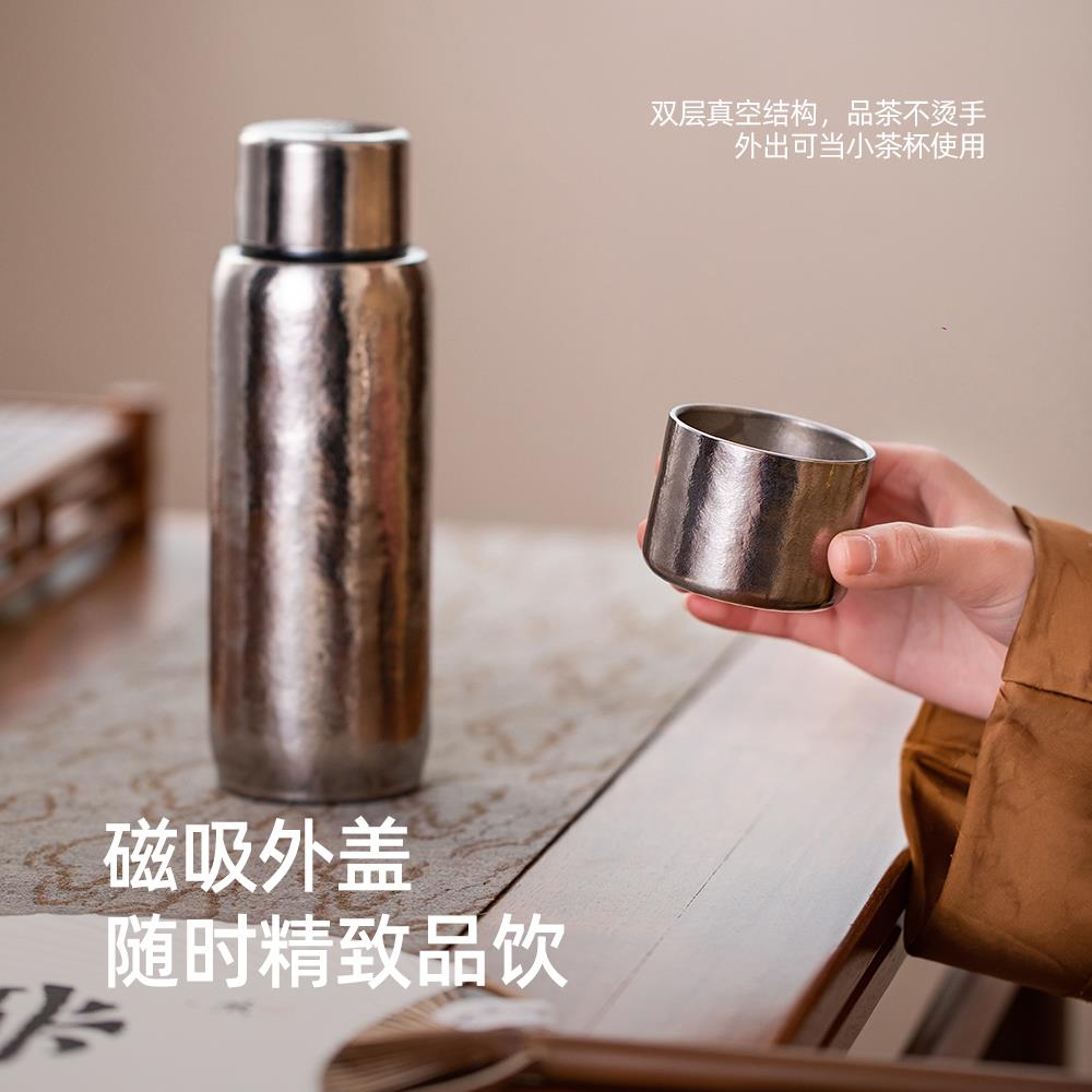 纯钛保温杯男女双层高端外
