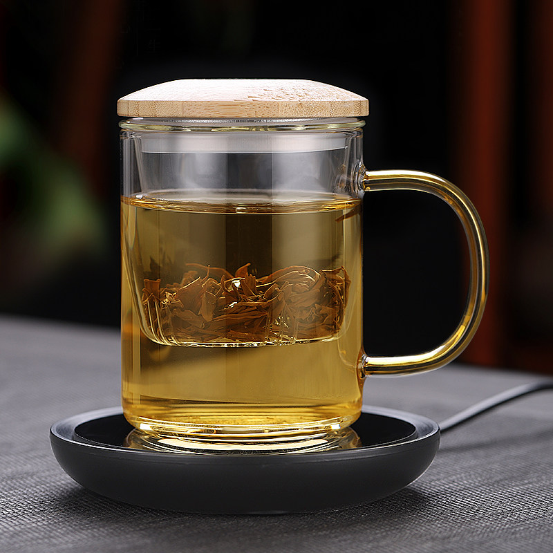 F. 55도 절연 검은 색 350ml 티 컵