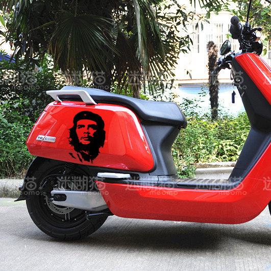 切格瓦拉车贴小牛电动车贴纸 自由人头像 侧身贴车身拉花