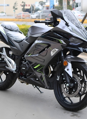 新款川崎H2摩托车双缸水冷重机车本田CBR400小忍者公路赛趴赛跑车