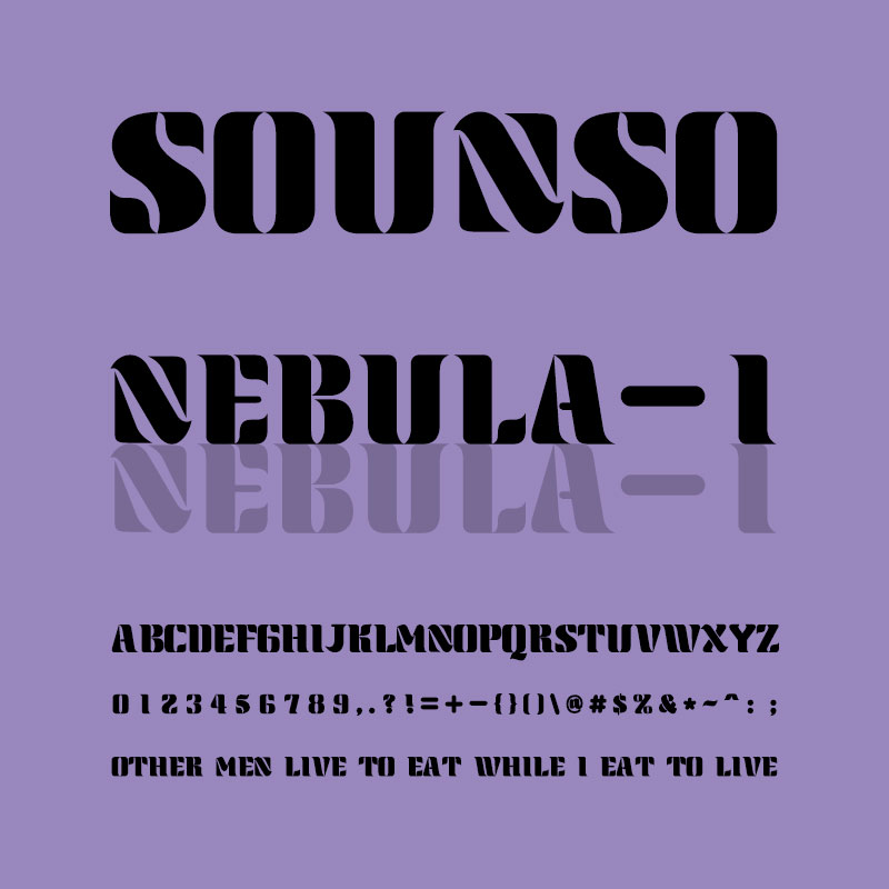 【限时特惠】A014-Sounso Nebula-1 企业商用上首正版字体字库