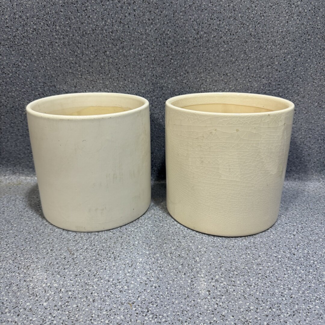 外贸风情 净版纯色 哑光磨砂外表 圆柱形 无底孔 陶瓷花盆