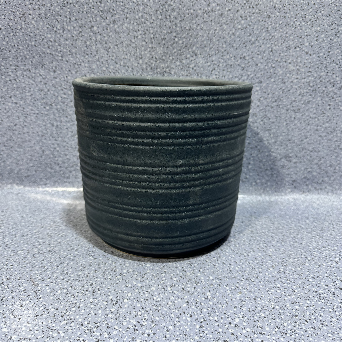 外贸风情 螺纹款式 哑光磨砂粗犷风 无底孔 家用陶瓷花盆