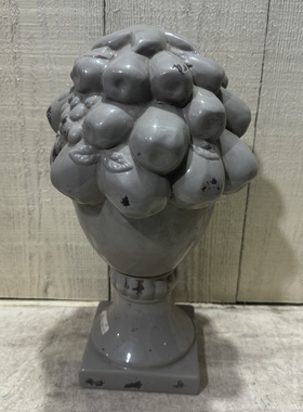 外贸风情 做旧款灰色 立体人物造型 不规则 粗犷 陶瓷居家摆件