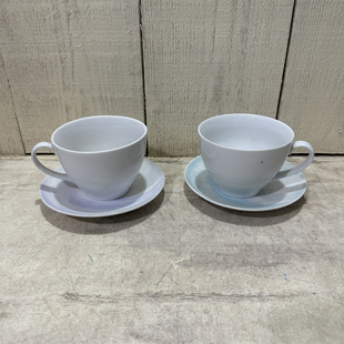 外贸风情 简约基础款 白色 圆润的样子 带碟子 陶瓷马克杯咖啡杯