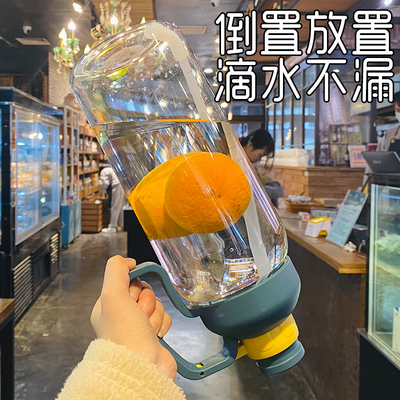 塑料水杯1.8L大容量男女耐摔无味耐高温便携水瓶吸管运动健身水壶