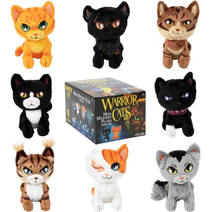 猫武士warrior cats盲盒毛绒玩具15cm 欧美潮玩正品原装进口