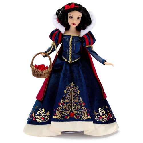 迪士尼白雪公主圣诞特别版 娃娃胶皮玩偶童话故事模型玩具