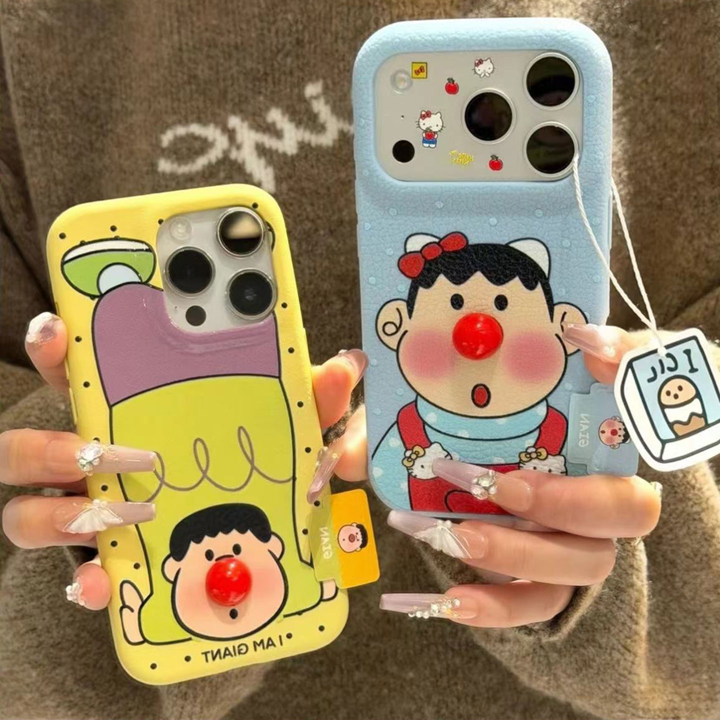 秋冬胖虎红鼻子新款适用苹果17Pro手机壳iPhone16max小米15华为mate80pura70k80note14荣耀400vivox300findx9