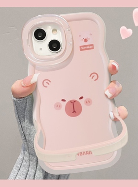 可爱水豚猫咪熊猫适用iPhone17PROMAX手机壳苹果16plus华为mate80p70K90小米17nova15x300荣耀magic8findx8u