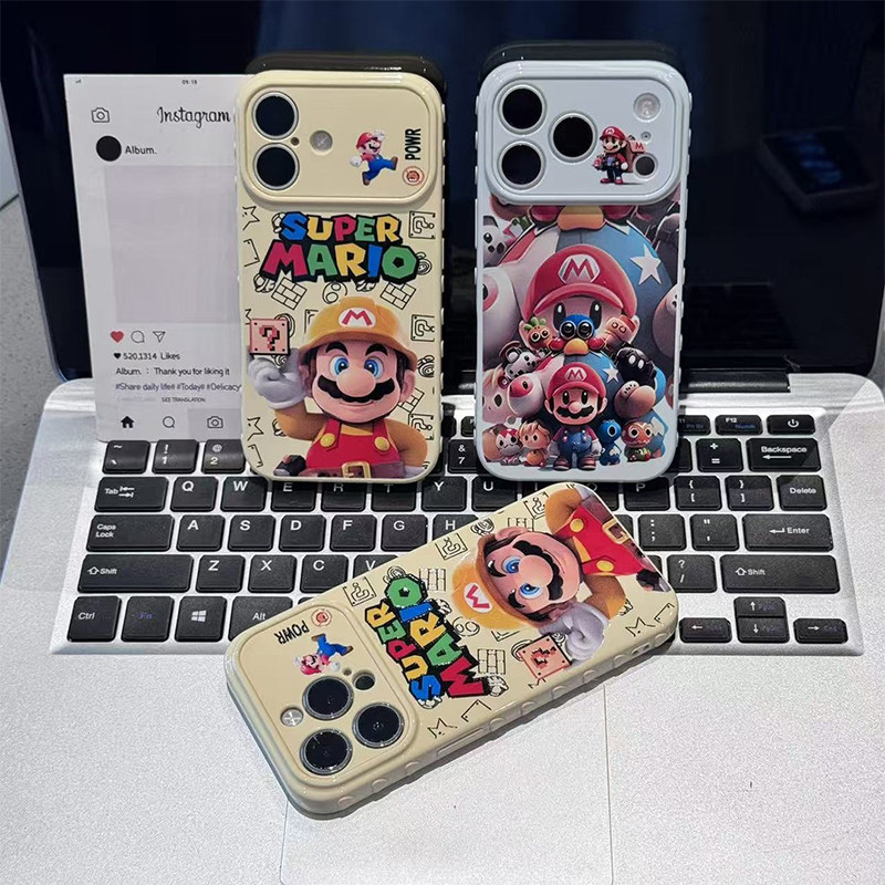趣味方块马里奥新款适用苹果17promax手机壳iphone16pro高颜值ip15plus卡通14por女款air超火13创意12保护套