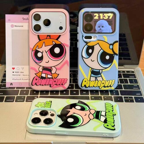 可爱飞天小女警新款适用苹果17Pro手机壳iPhone16max小米17华为mate80pura70k90note15Reno14荣耀400x300s50