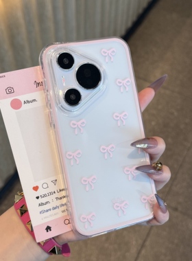 满屏少女粉蝴蝶结新款适用苹果17Pro手机壳iPhone16max小米15华为mate80pura70k90opporeno14荣耀500x300s20