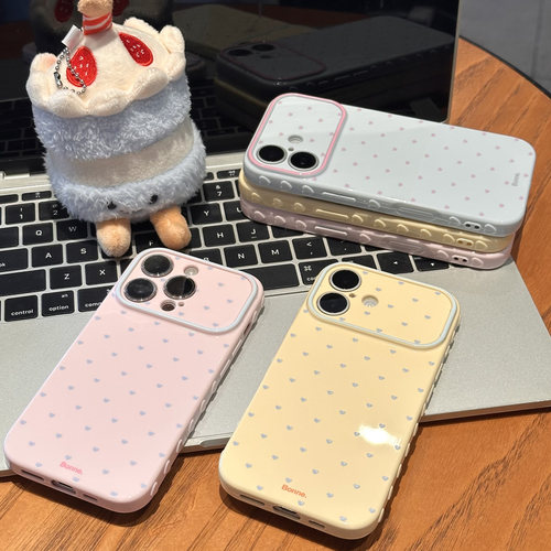 多巴胺小爱心适用iPhone18Promax手机壳苹果17pro小米17华为mate80pura90k80note15reno14y500x200findx7ace6