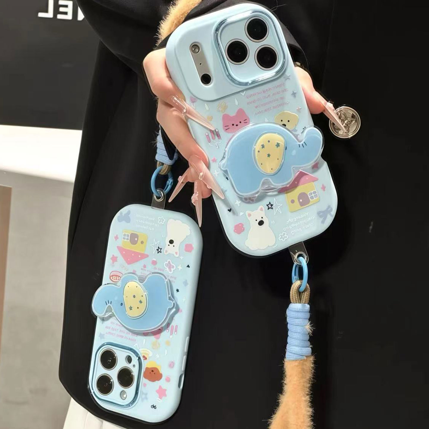 星星小象支架新款适用苹果17Pro手机壳iPhone16max13小米15华为mate80pura70k60nova14荣耀400x100oppofindx8