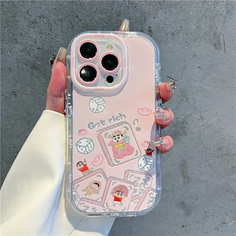 小新财神爷羽纱泡芙适用苹果16Promax手机壳iPhone15Pro小米14华为mate60P70k50x100荣耀90note13Reno12一加