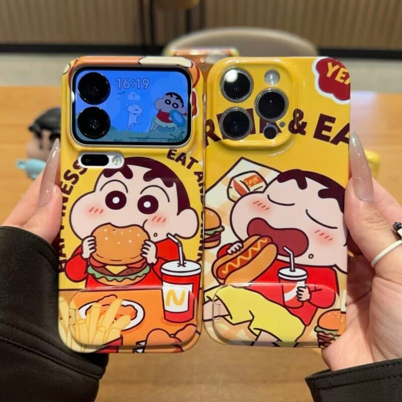 热狗汉堡小新支架新款适用苹果17Pro手机壳iPhone16max12小米15华为mate80pura70k60reno14荣耀400x200iqoo13