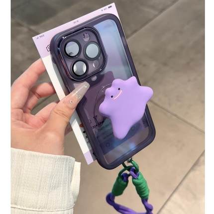 高级透紫怪兽支架适用苹果15promax手机壳16iphone14pro华为mate60小米13note12nova11荣耀100vivox90k70s19